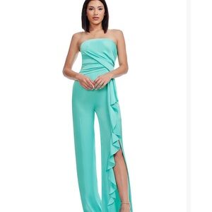 Dress the Population Aqua Strapless Jumpsuit - sizes XL & XXL available